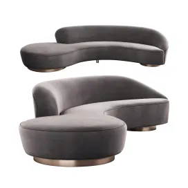 Serpentine Sofa With Arm by Vladimir Kagan